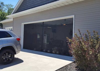 Middle Zipper Garage Door Screen