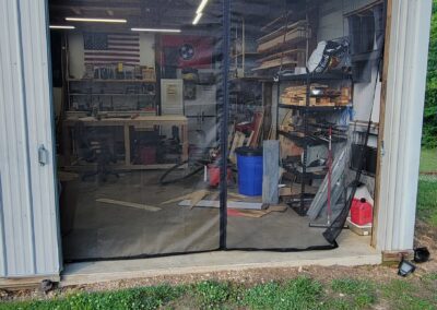 One Zipper Garage Door Screen