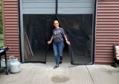 Middle Opening Garage Door Screen